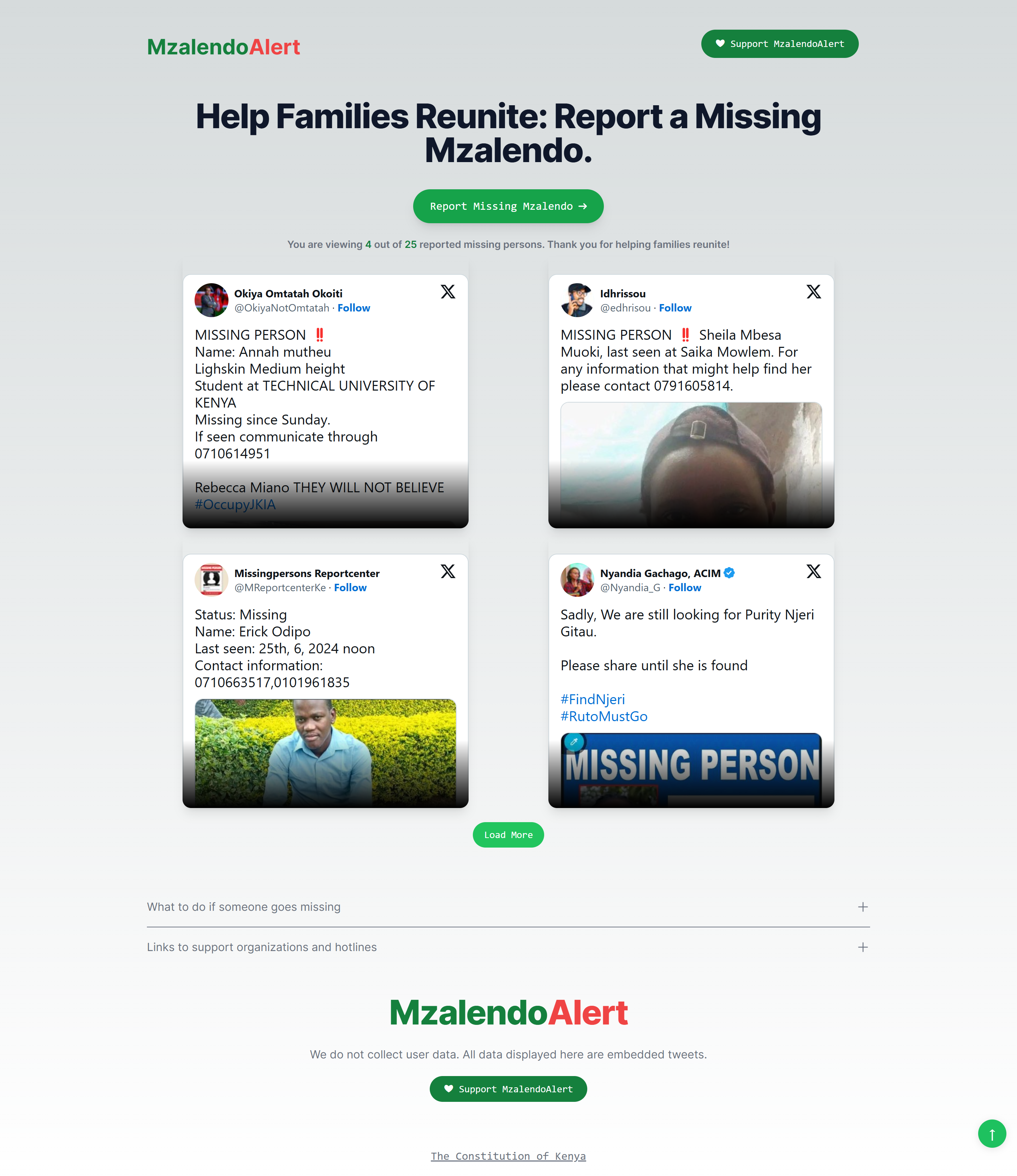 Mzalendo alert scroll media